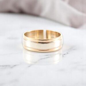 Anillos Compromiso Hombre 2 Tonos Oro 14K