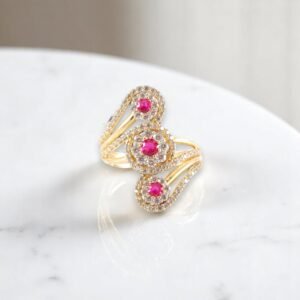 Anillos Mujer 14K Zirconia Size Size 8 Weight 4.7g