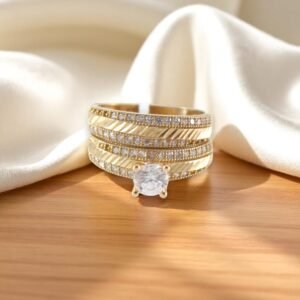 Anillos Compromiso Mujer 10K Zirconia Size 6
