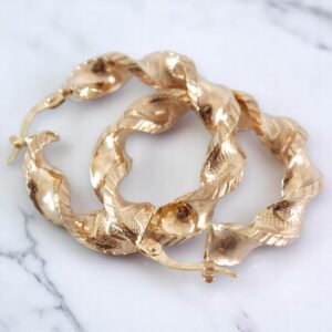 Argollas Mujer Torcidas Diceño Gucci Oro 10K